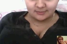 Chubby Girl With Masturbates With A Blonde Via Webcam