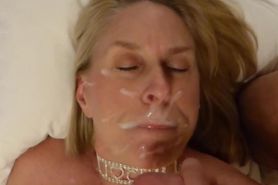 Beth slurps down ANOTHER load of CUM