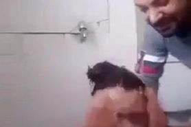 Desi dirty bith Reena bathroom fun with husbands friend