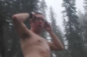 Naked at natural hot springs