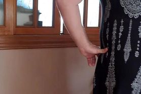 Summer long dress over lingerie