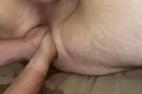 Kinky wife deep fists her submissive man