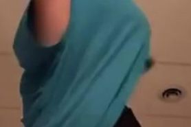 a chubby teen strips