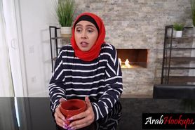 Arab teen with big ass Lilly Hall learns how to suck a 