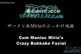 Cum Maniac Mirias Crazy Bukkake Facial
