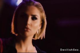 Shaved pussy busty mechanic fucked