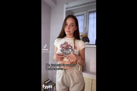 Hot teens show their hot body and natural tits on tik-t