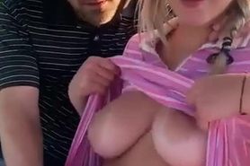 Blond on golf range is fucked