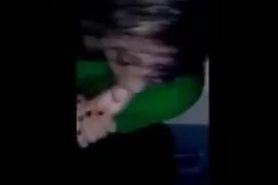 Dirty talking girl sucks cock