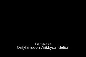 Nikky Dandelion sucks and fucks her dildo until she squ