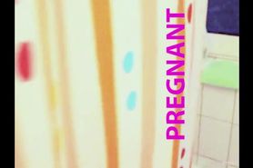 Pregnant Peruvian Slut Taking Shower