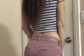 Gorgeous Brunette showing her panties