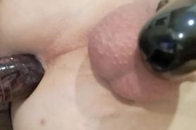 streching my pussy with BBC dildo