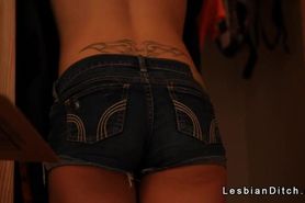 Lesbian face sitting oral sex in bedroom