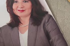 Secretary MICHAELA facial cumshot im homeoffice cumtrib