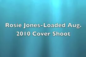 Rosie Jones black bikini strip upscaled