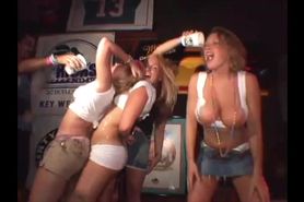 Justine DeDea Jeans shows off her titties at spring bre