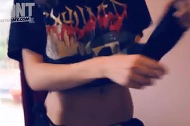 Danielle Sharp tits out for lads mag upscaled