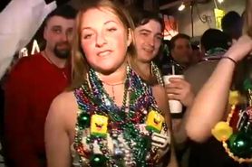 Erin Reis mardi gras tit flash