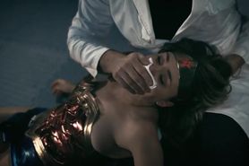 Hot Superwoman in Pantyhose Gets In Trouble
