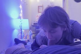 emo teen gives me a blowjob and handjob