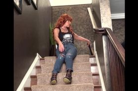 Sam in jeans and tights