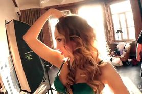 stunning Russian lingerie model upscaled shoot