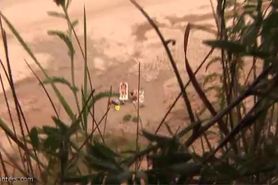 Blow job and sex on the nudist beach