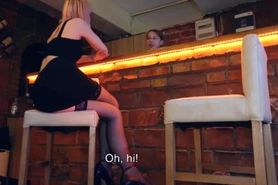 Tgirl gets cock while at the bar