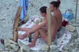 Blowjob on Nudist Beach