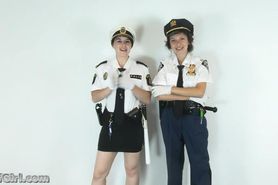 Swedish and American Cops Handcuff Each Other