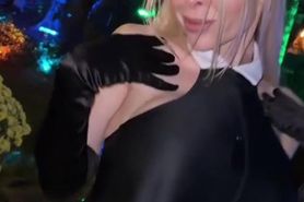 Girl in Black Bodysuit