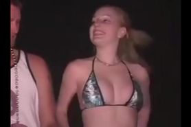  Crystal Womack Loyd showing tits on Texas beach