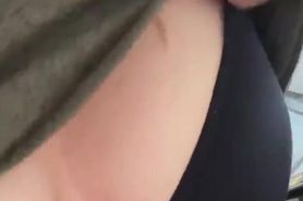 Flashing tits at work