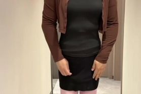 crossdress shortskirt cum