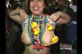 Stephanie S. Rios flashes those big tits at mardi gras
