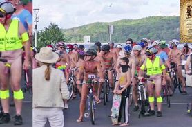 WNBR Byron bay public erection nudist flasher slideshow