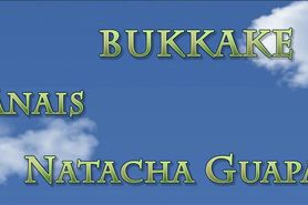 Bukkake with Anais and Natacha Guapa and twenty black c