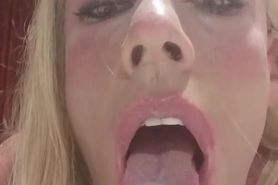 Brianna collects and plays with 80 loads of cum