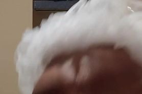 Gaping Tranny Slut with 2 Lemons in Her Pussy