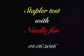 Testing staples and needles on cockhead