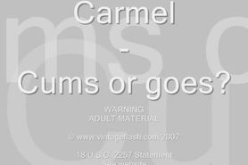 Carmel fills her juicy pussy