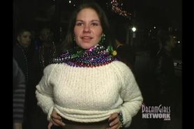 Katie G Theibert shows it all at mardi gras