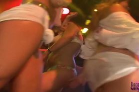 Erin Dmoch flashes her big titties at spring break
