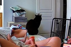 Hidden cam wife masturbating dildo
