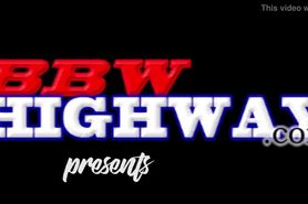 Chubby Blonde BBW Girl try Big Black Cock up Her Huge A