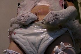 cumming in wet diapers