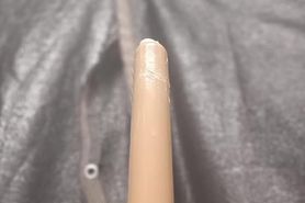 Sticking a toy stick into the anus