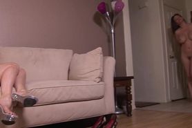 Sue Blanch Big Tit Fucking a Guy on Couch