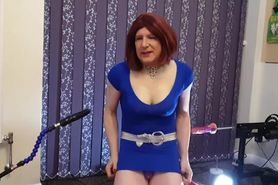 a sissy spitroast training with two fucking machines 77